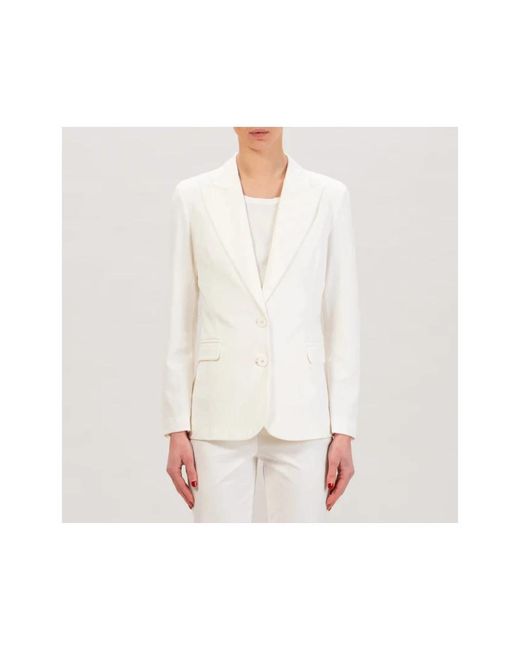 ViCOLO Jassen ,Wit ,Witte Twee-Knoop Blazer in het White