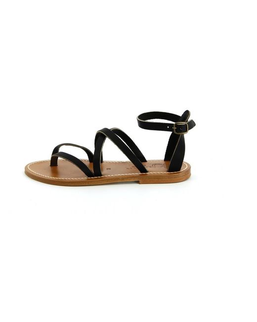 Flat sandals K. Jacques de color Black