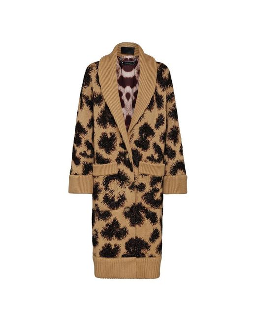 Philipp Plein Truien & Vesten ,Bruin ,Wol Cardigan Leopard in het Brown