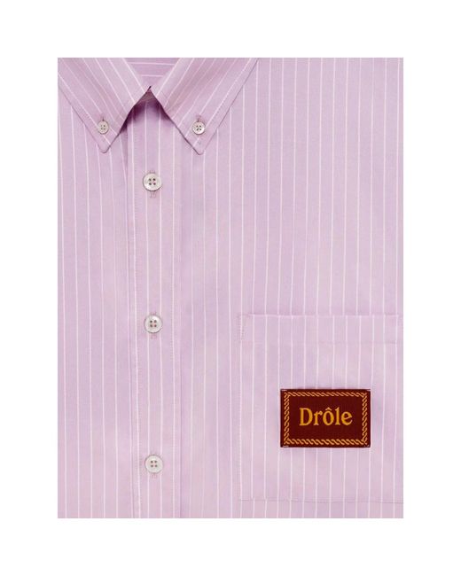 Drole de Monsieur Purple Casual Shirts for men