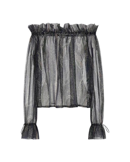 Saint Laurent Gray Blouses