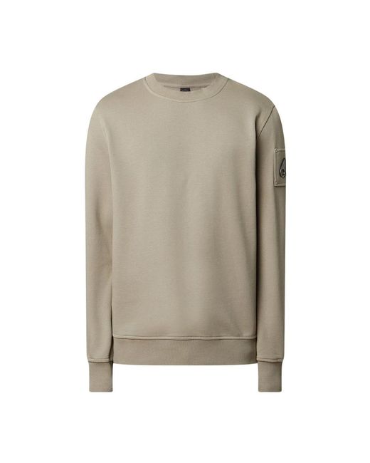 Moose Knuckles Hartsfield Crewneck Dusk Pullover in Natural für Herren
