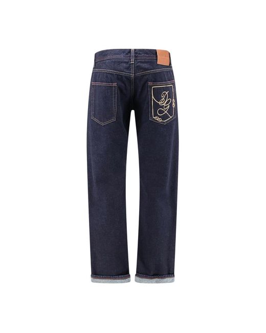Dolce & Gabbana Blue Straight Fit Jeans for men