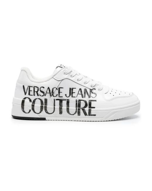 Versace Weiße starlight sneakers in Metallic für Herren
