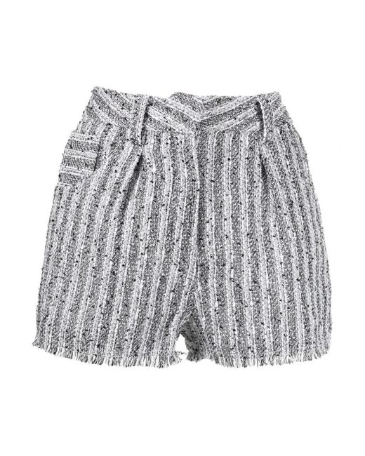 IRO Korte Broeken ,Grijs ,Katoen Casual Multicolour Katoenmix Shorts in het Gray