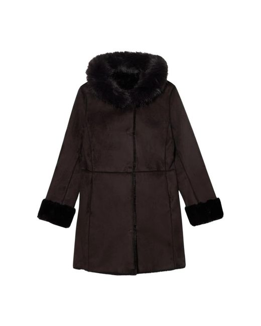 Single-Breasted Coats Oltre de color Black