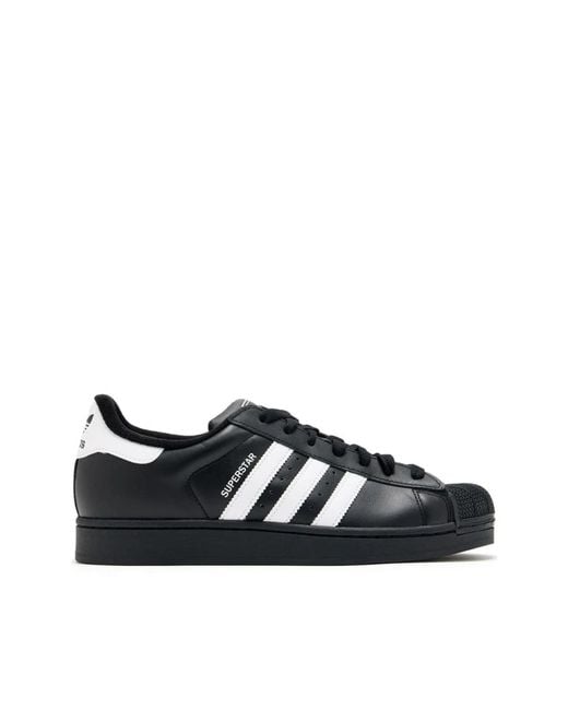 Adidas Schwarze Sneakers Mit 3-Streifen in Blue für Herren