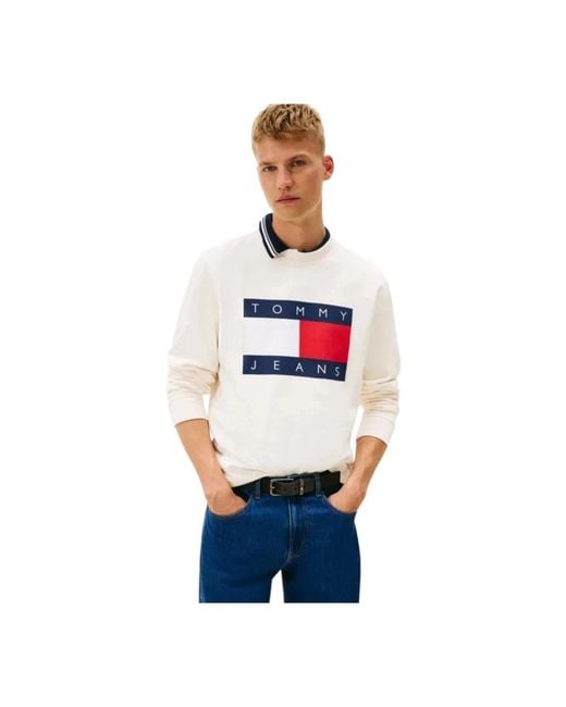 Tommy Hilfiger White Round-Neck Knitwear for men