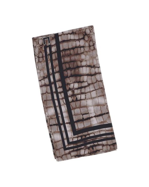Elisabetta Franchi Brown Silky Scarves