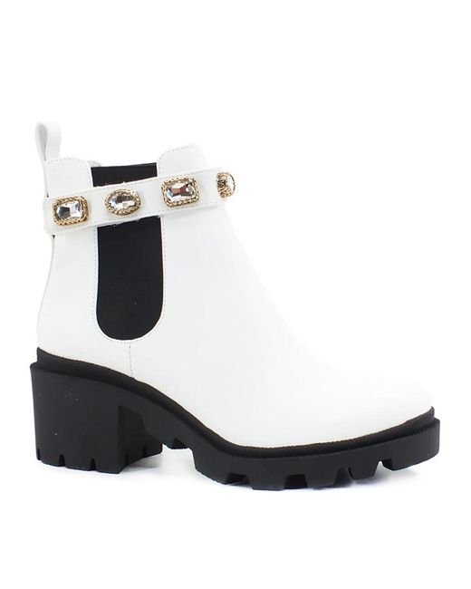 Steve Madden White Chelsea Boots