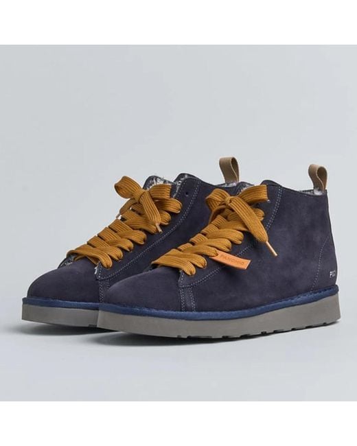 Pànchic Blue Lace-Up Boots for men