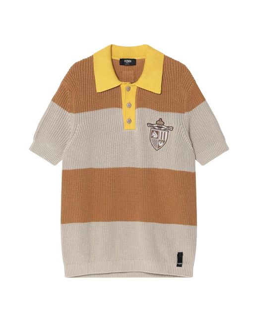 Fendi Gestreept Poloshirt in het Multicolor voor heren