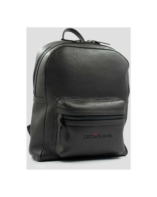 Kiton Black Backpacks for men