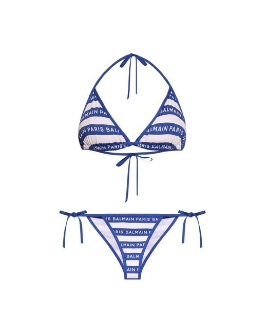 Balmain Blue Bikinis