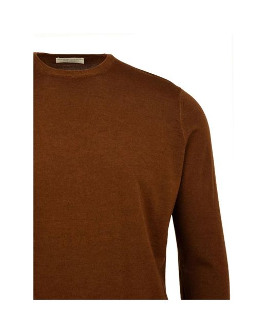 FILIPPO DE LAURENTIIS Brown Round-Neck Knitwear for men