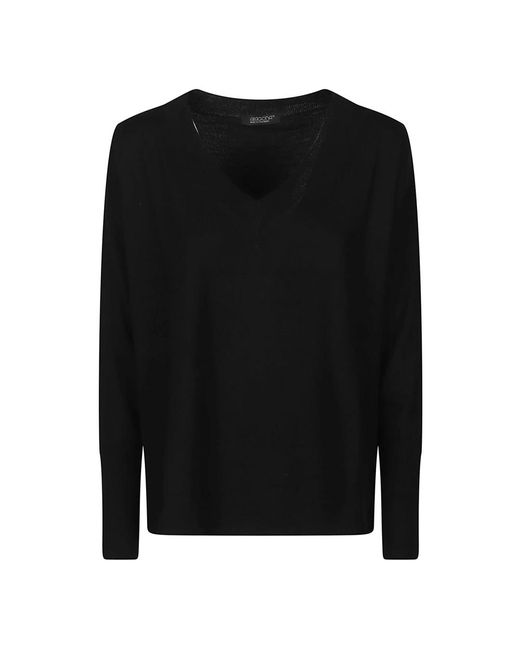 Aragona Round-Neck Knitwear in het Black