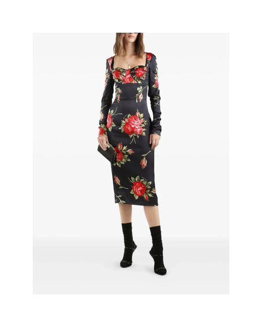 Dolce & Gabbana Black Midi Dresses