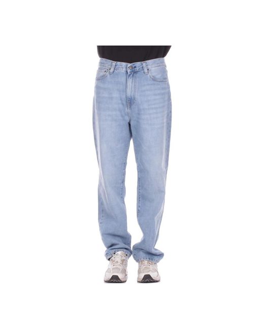 Carhartt Blue Loose Fit Jeans for men