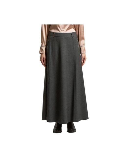 Peserico Black Maxi Skirts