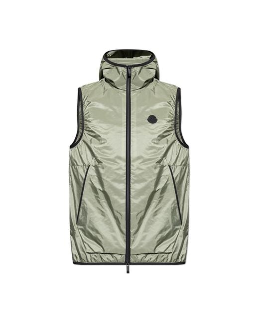 Moncler Green Vests for men