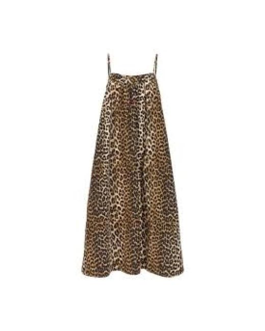 Ganni Midi Dresses in het Natural