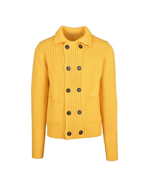 Kangra Truien & Vesten ,Geel ,Wol Dubbelbreasted Wollen Vest in het Yellow voor heren