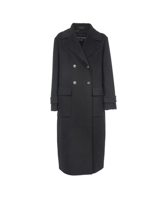Weekend by Maxmara Black Double-Breasted Coats