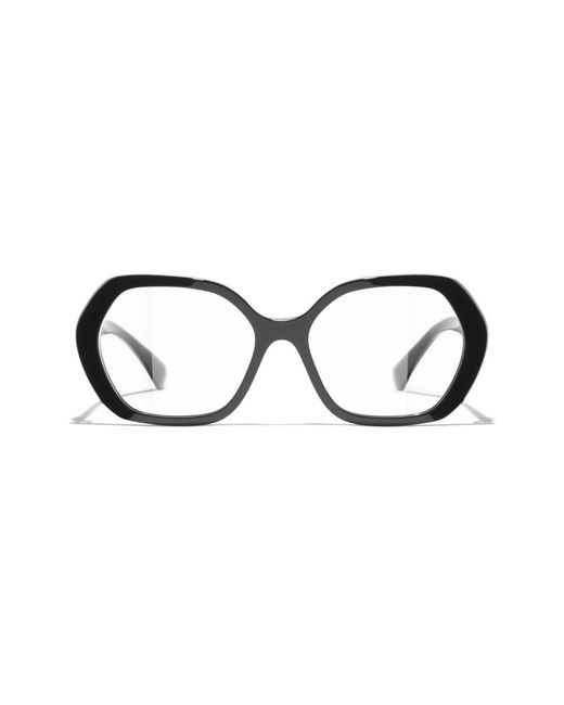 Chanel Black Eckige Brille