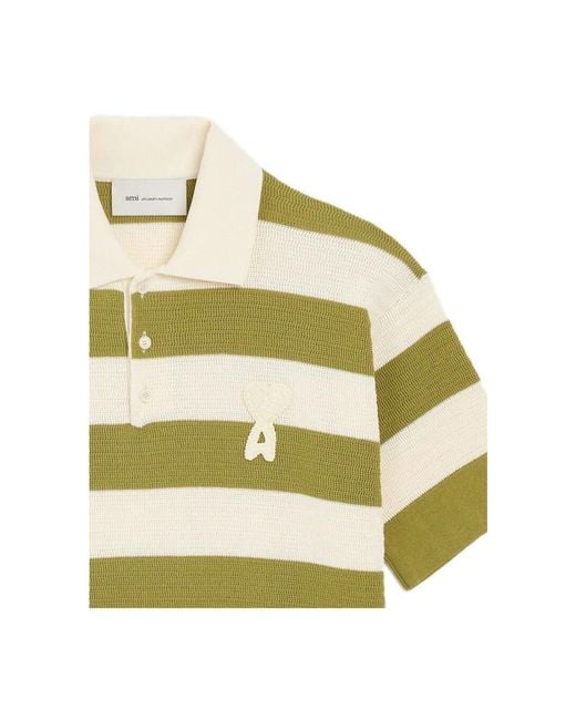 AMI Yellow Polo Shirts for men