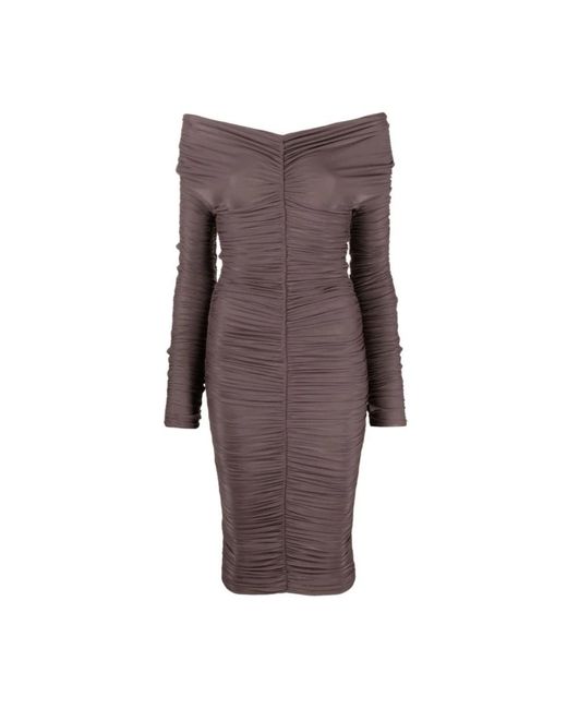 ANDAMANE Midi Dresses in Brown | Lyst