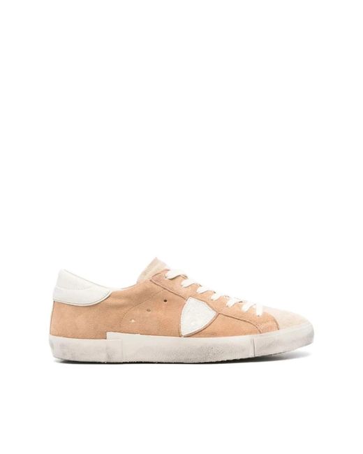 Philippe Model Schoenen ,Bruin ,Katoen Prsx Sneaker in het Pink voor heren