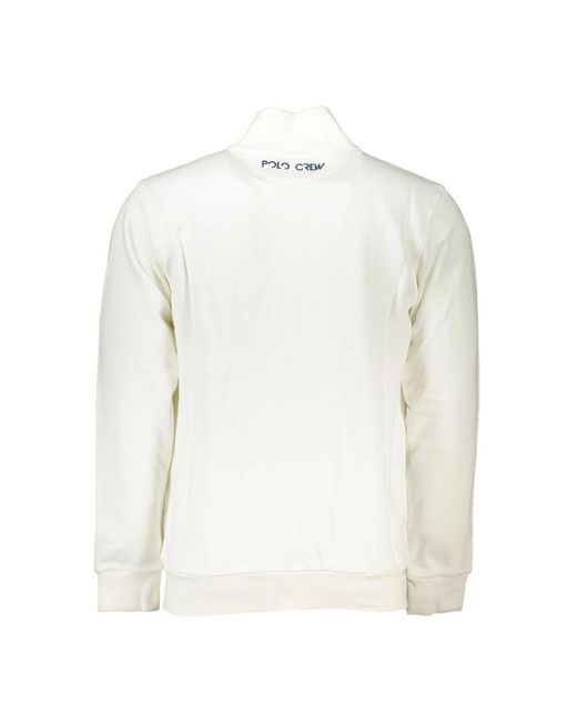 La Martina White Zip-Throughs for men