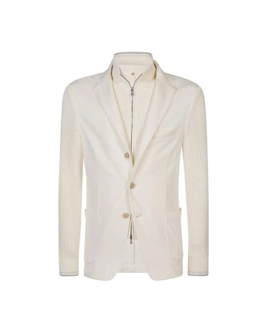 Eleventy White Blazers for men