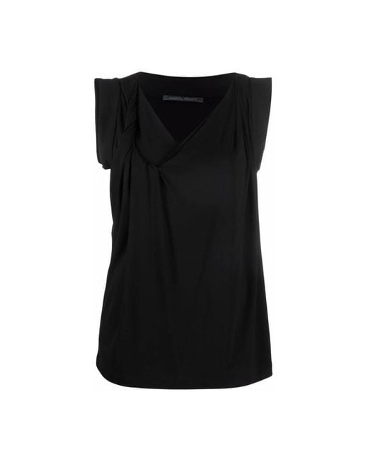 Alberta Ferretti Black Blouses