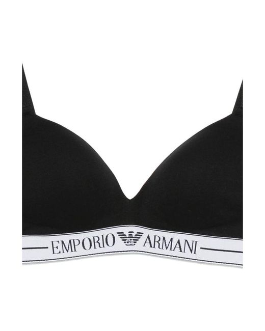 Emporio Armani Black Schwarze Seide & Nylon Unterwäsche