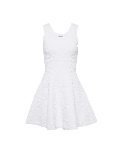 Alaïa White Short Dresses