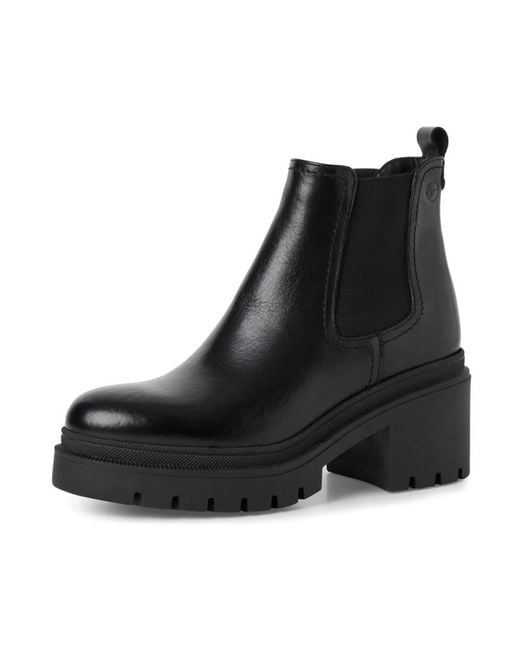 Tamaris Black Heeled Boots