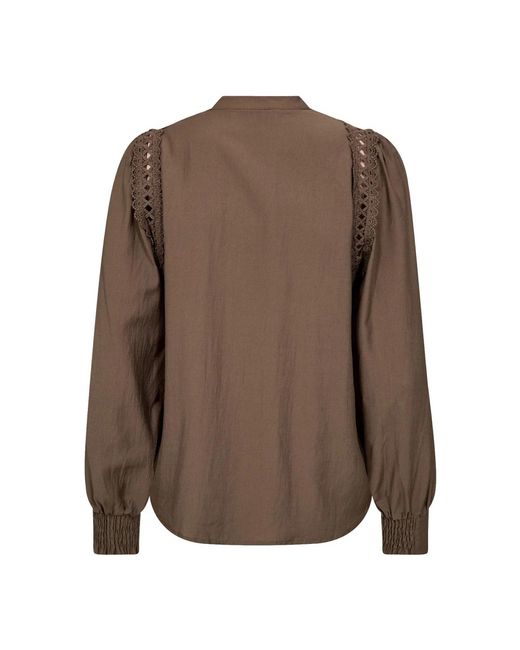 co'couture Overhemden ,Bruin ,Blouses in het Brown