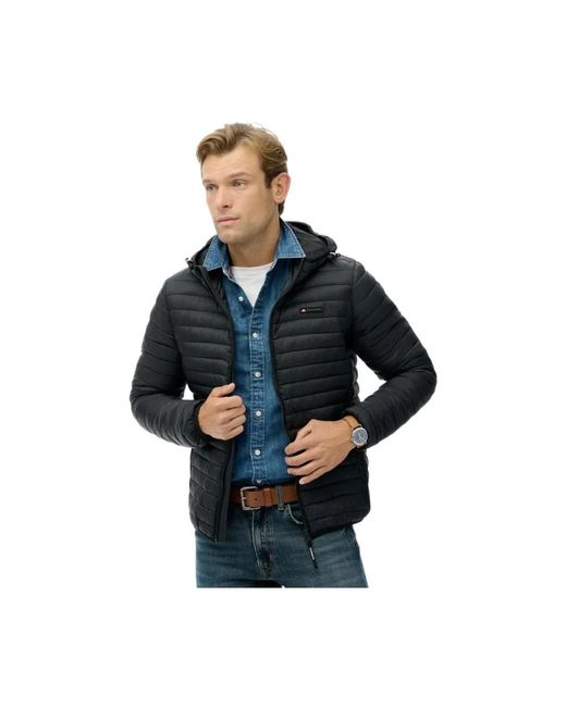Superdry Jassen ,Zwart ,Polyester Fuji Lite Jacket in het Blue voor heren