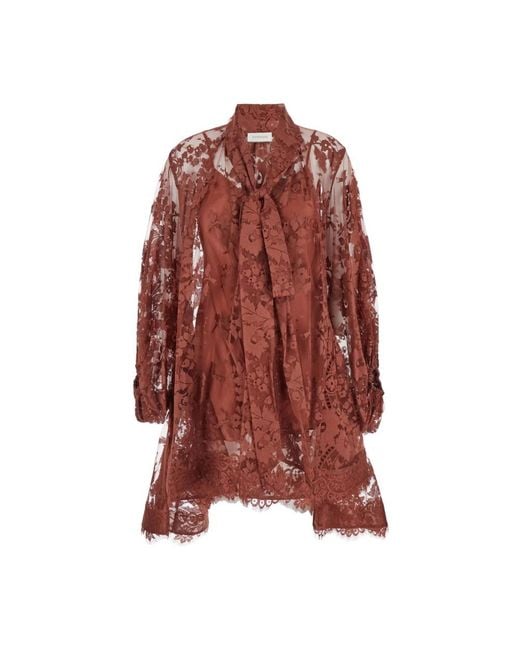 Zimmermann Brown Short Dresses