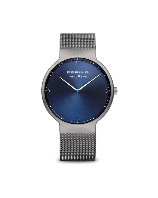 Bering Accessoires ,Grijs ,Herenhorloge Max René 40 Mm Armband Roestvrij Staal 15540-077 in het Blue voor heren