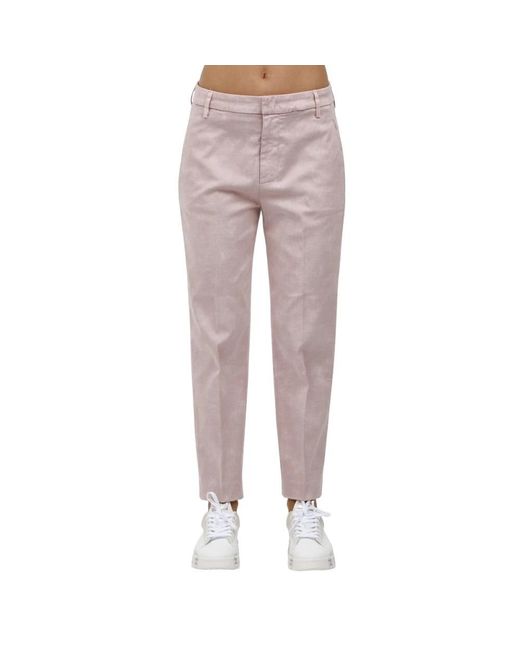 Dondup Pink Tapered Trousers