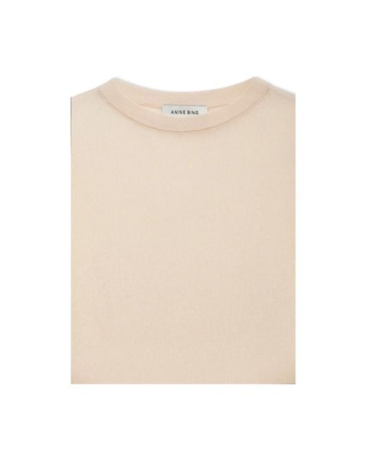 Anine Bing White Round-Neck Knitwear