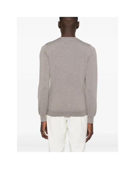 Round-Neck Knitwear Tagliatore pour homme en coloris Gray
