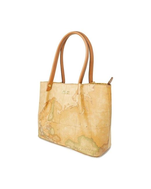 Borsa in pelle di lusso con accenti sintetici di Alviero Martini 1A Classe in Yellow