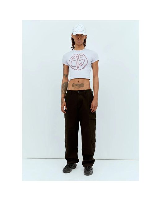 Pam Tops ,Wit ,Katoen Katoenen Baby T-Shirt Met Logo Print in het White voor heren