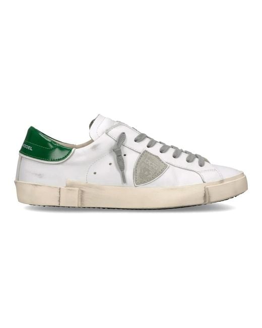 Philippe Model Schoenen ,Wit ,Katoen Prsx Tennis in het White voor heren