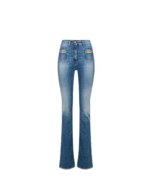Flared jeans Elisabetta Franchi de color Blue