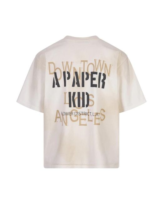 A PAPER KID Natural T-Shirts for men