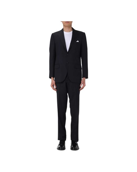 Kiton Black Single Breasted Suits for men